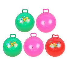 Load image into Gallery viewer, TOYANDONA 5pcs Hopper Balls Bouncy Ball with Handle Large Bouncing Ball Cartoon Pattern Jumping Ball for Toddlers Kid Children Random Color
