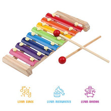 Load image into Gallery viewer, 6 PCS Musical Instruments Set by Boxiki Kids. The for Your Little Musician! A 6 PC Music Set That Includes a Xylophone, Maracas, Tambourine and More!
