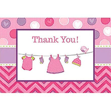 Load image into Gallery viewer, Shower with Love Girl Postcard Thank You Cards
