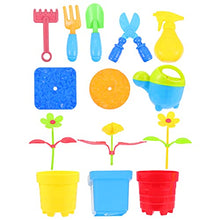 Load image into Gallery viewer, NUOBESTY Toddler Gardening Set Outdoor Toys Pretend Play with Flower Pots Watering Can Rake Shovel Hoe Trowel for Kids Children Boys Girls 1 Set
