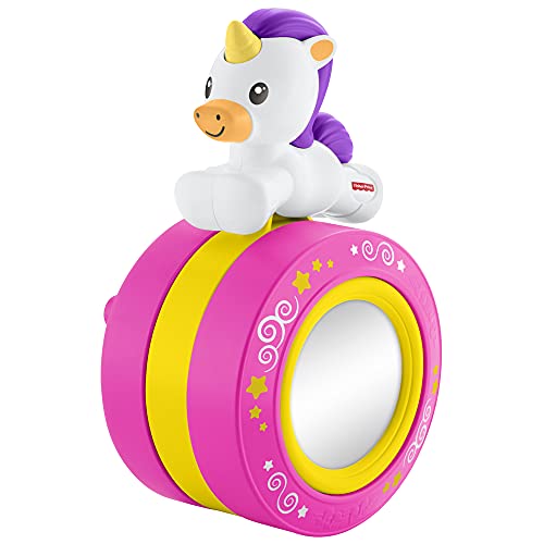 Fisher-Price Crawl Along Musical Unicorn - Develops Gross Motor Skills, Self Discovey and Cause & Effect ~ Great for Tummy Time