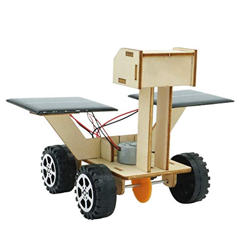 LOadSEcr Science Kits for Kids, Physics Experiment, Kids DIY Assembly Solar Power Moon Rover Robot Model Scientific Experiment Toy for Kids Wood