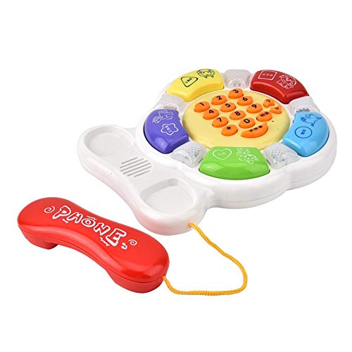 Smooth Various Educational Toy, Bright LED Light Electronic Telephone Toy, Music Telephone Toy, Home for Baby Kids Children