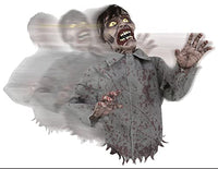 At homes Halloween Animated Prop Bump and Go Zombie Animated Prop ha