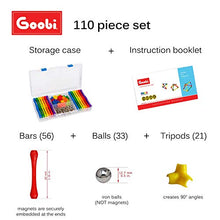 Load image into Gallery viewer, Goobi 110 Piece Construction Set Building Toy Active Play Sticks STEM Learning Creativity Imagination Childrens 3D Puzzle Educational Brain Toys for Kids Boys and Girls with Instruction Booklet
