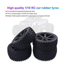 Load image into Gallery viewer, Kiminors 4PCS 1/10 Car Rubber Tyres Plastic Wheels for Redcat HSP HPI Hobbyking Traxxas Losi VRX LRP ZD Racing 1/10 Buggy
