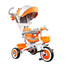 Load image into Gallery viewer, Child Trike,Trike for 2 Year Old Fit from 6 Months to 6 Years Trikes Removable Canopy Orange Pink (Color : Orange)
