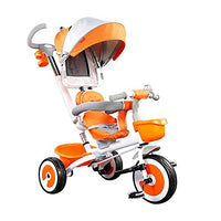 Child Trike,Trike for 2 Year Old Fit from 6 Months to 6 Years Trikes Removable Canopy Orange Pink (Color : Orange)