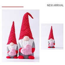 Load image into Gallery viewer, Ussuma Handmade Gnomes Decoration Valentine&#39;s Day Desktop Decoration Valentine&#39;s Gifts Faceless Gnome Figurines Home Decor Standing Post Dolls Decoration Holiday Presents (S)
