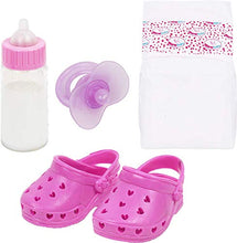 Load image into Gallery viewer, Click N&#39; Play Baby Girl Doll Caring and Feeding Accessories Set (Doll not Included), Pink
