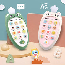 Load image into Gallery viewer, NUOBESTY Baby Smartphone Toys Toy Kids Cell Phone with Lights Music Role-Play Early Educational Learning Toys for Toddlers White Green
