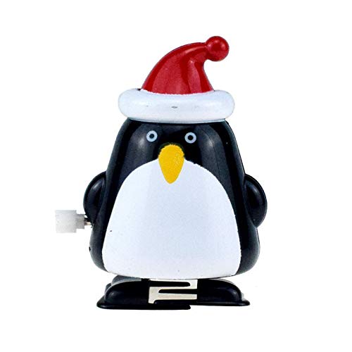 JIDOANCK Winder Toys Gift for Xmas, Walking Santa Claus Elk Penguin Snowman Clockwork Toy Home Decor Gift for Christmas E