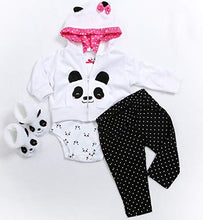 Load image into Gallery viewer, Reborn Baby Doll Clothes for Girls 17 to 19 Inch Newborn Baby Doll Clothes Cute Panda 4 Piece Set
