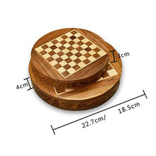 Load image into Gallery viewer, SMQHH Toys Games Chess Creative Wooden Round Chess Set Magnetic Chess Pieces Kids Intellectually Development Learn Toys Drawer Storage Checkers Chess Creative Traditional Games Chess
