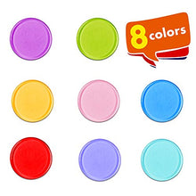 Load image into Gallery viewer, Hebayy 500 Transparent 8 Color Clear Bingo Counting Chip Plastic Markers (Each Measures 3/4 inch in Diameter)
