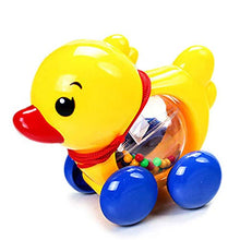 Load image into Gallery viewer, BARMI Baby Kids Pull String Simulation Duck Animal Rattle Toy Hand Jingle Shaking Bell,Perfect Child Intellectual Toy Gift Set Yellow
