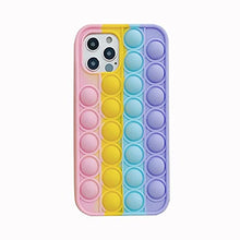 Load image into Gallery viewer, Assletes Bubble Fidget Reliver Stress Toys Bubble Case for iPhone Xs Max 6.5 Cover, Soft Silicone Antistress Full Body Protection Cover for Girls Children(Rainbow)

