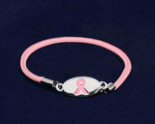 Load image into Gallery viewer, Breast Cancer Ribbon Stretch Bracelets (25 Bracelets in Bulk)
