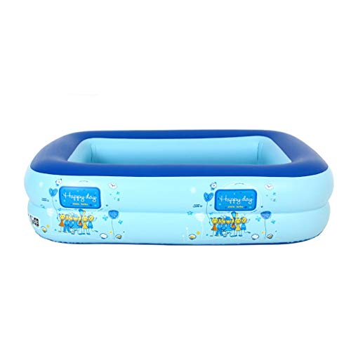 NBgy Family Inflatable Pool, Bath and Swim, Family Marine Ball Pool, Baby and Children Pool, Portable Folding, Outdoor Paddling Pool, Blue, 1109035cm