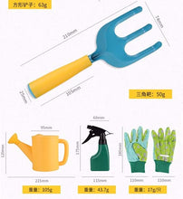 Load image into Gallery viewer, Children&#39;s gardening tool set, garden shovel, planting tools, labor tools, shovel, fork, gloves, watering can and tote bag, sun hat, apron, flower pot, color box, children&#39;s mini (Large)
