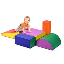 Load image into Gallery viewer, Costzon Crawl and Climb Foam Play Set, Colorful Fun Toddler Nugget, 5 Piece Lightweight Foam Shape for Climbing, Crawling &amp; Sliding, Safe Soft Foam Block for Preschoolers, Baby, Kids (Multicolor)
