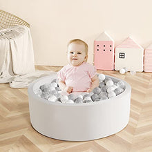 Load image into Gallery viewer, Officefly Soft Foam Ball Pit Round Ball Pool for Baby Kids Children Toddler Playpen NOT Included Balls Light Gray

