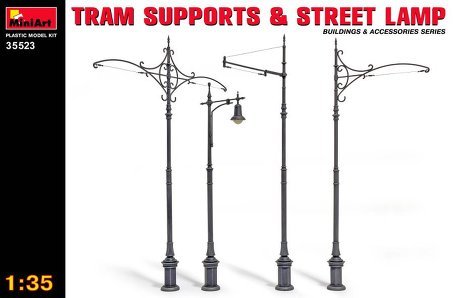 Miniart 1:35 Tram Supports & Street Lamps Kit 35523