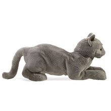 Load image into Gallery viewer, Folkmanis Purring Cat Hand Puppet, Gray, 8&quot;
