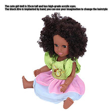 Load image into Gallery viewer, Comfortable African Black Girl Doll,(Q14-157 bee skirt with green bottom)

