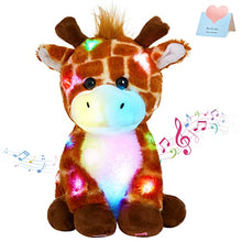 Load image into Gallery viewer, Glow Guards Musical Light up Giraffe Stuffed Animal Soft Glowing Singing Wildlife Plush Toy with LED Night Lights Nursery Songs Birthday Children&#39;s Day for Toddler Kids,12&#39;&#39;
