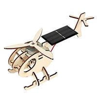 Wood Model Kit, Wooden Plane Model, Solar Energy Wooden DIY Model Lightweight Plane Toy Aircraft Toy Family Kids
