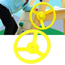 Load image into Gallery viewer, Fockety Steering Wheel, Steering Wheel Toy, Plastic Small Portable Rotatable Swing Set for Playground(Yellow)
