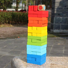 Load image into Gallery viewer, AQingXin 54 Pieces of Color Stacked High Children&#39;s Layered Domino Toy Table Game
