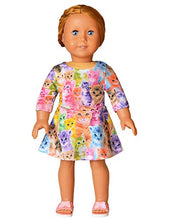 Load image into Gallery viewer, American Doll &amp; Girl Matching Dresses Rainbow Cat Outfits 8 9
