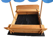 Load image into Gallery viewer, Kids Wooden Cabana Sandbox with Benches for Backyard, Home, Lawn, Garden, Beach (with Canopy)
