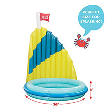 Load image into Gallery viewer, SunSmart Shade &#39;N Play SailboatKiddie Pool- Inflatable Splash and PlayPoolwith Removable, Rotating Shade Sail
