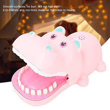 Load image into Gallery viewer, Pssopp Hippo Bite Finger Toy Practical Jokes Hippo Mouth Bite Finger Game Interactive Kids Family Toys Bite Finger Board Game Kids Toys(Pink)
