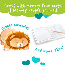 Load image into Gallery viewer, MEMORY MATES Rhett The Lion Memory Foam Pillow Plush with Kid&#39;s Diary That Stores in Belly Pocket, 15 Stuffed Animal, 6&quot; Journal
