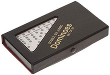 Load image into Gallery viewer, Double 6 Jumbo Size Domino Tiles with Spinner in Vinyl Case, Black

