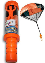 Load image into Gallery viewer, Toy Skydiver Parachute Man with Launcher Container Tangle Free (Colors and Styles May Vary)
