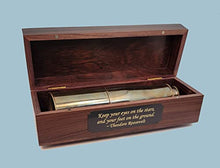 Load image into Gallery viewer, 29&quot; Premium Antique Brass Nautical Spyglass Telescope w/Rosewood Case
