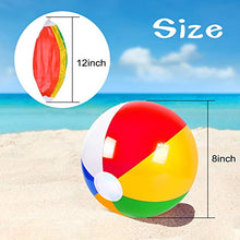 Load image into Gallery viewer, Coopay 30 Pack Inflatable Beach Balls Classic Rainbow Swimming Pool Ball Birthday Beach Party Decoration Summer Water Games Gifts 8 to 12 Inches from Inflated to Deflated
