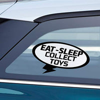 Makoroni EAT Sleep Collect Toys, CAR Magnet-Magnetic Bumper Sticker 3.5x6 or 5x9 inc, DesK53