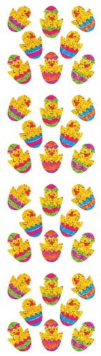 Jillson Roberts Prismatic Stickers, Mini Chicks in Eggs, 12-Sheet Count (S7521)
