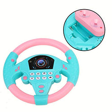 Load image into Gallery viewer, Qinlorgo Music Steering Wheel Tool - Baby Educational Copilot Steering Wheel Music Children Intelligent Toy(Pink Blue)
