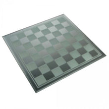 Load image into Gallery viewer, Avant-Garde Black Frosted Glass Chess Set with Mirror Board
