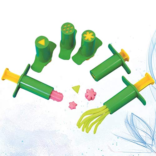 TOYANDONA 6 Pcs Dough Extruders Set Plasticine Crafting Tool Plasticine Mold Creative Kids Gift Plastic Extruding Syringes