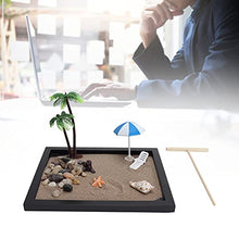 Load image into Gallery viewer, FASJ Meditation Sand Table, Zen Garden Sand Table Miniature Landscape Decoration Ocean Beach Desktop Decor Meditation Zen Gifts Zen Garden Kit for Home and Office
