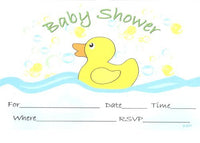 Lil' Pickle Bubble Ducky Baby Shower Invitations, Fill-in Style, 8 Pack