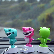 Load image into Gallery viewer, VALICLUD Solar Powered Dancing Toys Shark Shaped Car Dashboard Ornaments Home Office Desktop Tabletop Decorations(Random Color)
